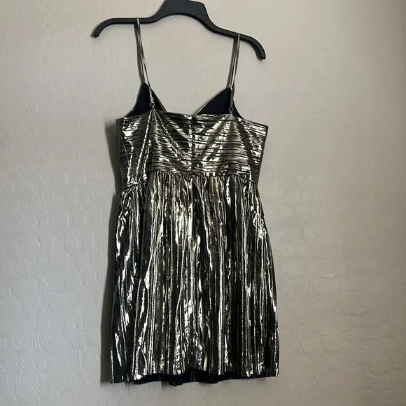 MICHAEL KORS Pleated Lamé Bustier Dress - Picture 5 of 7